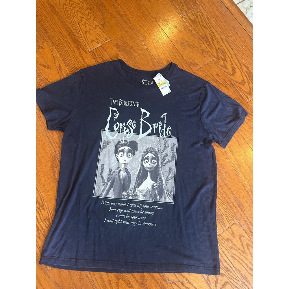 Tim Burton's Corpse Bride T-Shirt Women XXL Navy Blue Hybrid Apparel NWT